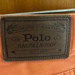 Orange polo pants